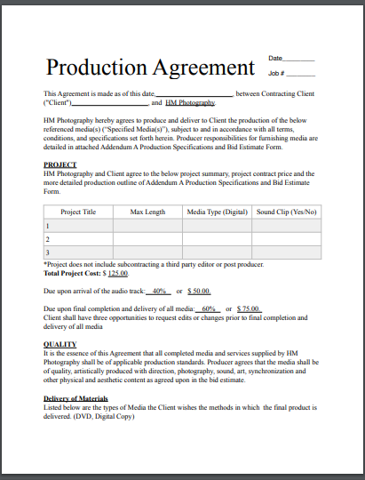 music producer contract pdf